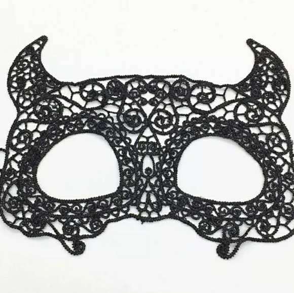 Lace Cat Mask Black Masquerade party NWT - Picture 6 of 6